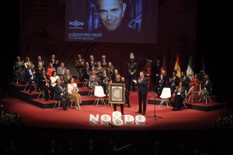 The singer Alejandro Sanz receives the gold medal of the city of Seville that names him as an adopted son, Thursday, May 30, 2019 Cordon Press