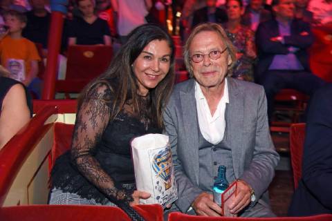Volker Lechtenbrink with wife Guel Ural Aytekin at the Circus Roncalli premiere on the Moorweide in Hamburg on 07 06 2019