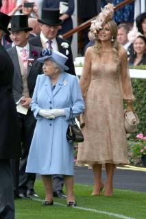 Queen Elizabeth II of the United Kingdom and Queen Maxima of the Netherlands attend the first day of Royal Ascot at Ascot Racecourse in Berkshire, England. JUNE 18th 2019  GRGx192227