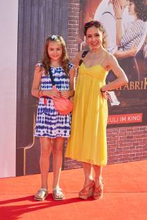 Anastasia Zampounidis with niece Tessa World premiere of TRAUMFABRIK at the Zoo Palast in Berlin on 24 06 2019 Premiere Traumfabrik