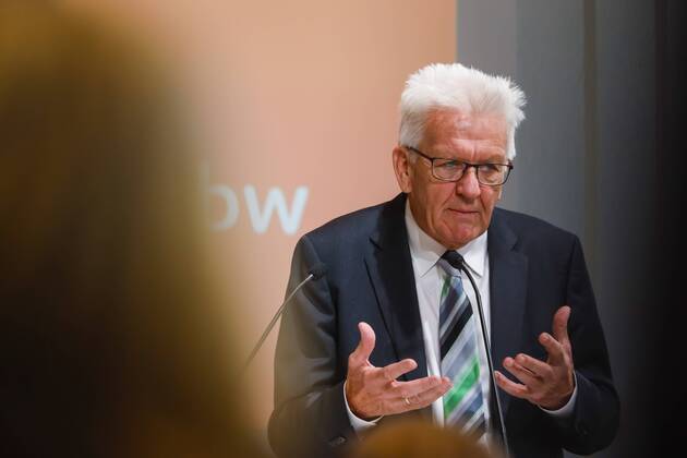 DEU, Germany, Baden Württemberg, Tuttlingen, 19 07 2019 Minister President Winfried Kretschmann digital@bw Festival Future Health Digital in Tuttlingen At the World Centre for Medical Technology, the Baden-Württemberg state government is focusing on the health sector Digitisation is a focal point of the current legislative perio