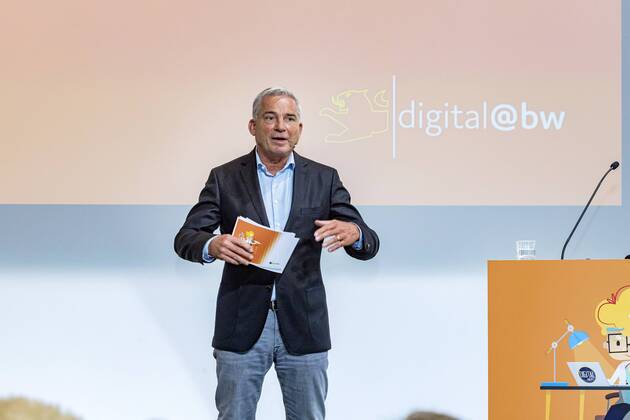 DEU, Germany, Baden Württemberg, Tuttlingen, 19 07 2019 Thomas Strobl Minister of the Interior and Digitisation BW digital@bw Festival Future Health Digital in Tuttlingen At the World Centre for Medical Technology, the Baden-Württemberg state government is focusing on the health sector Digitisation is a f