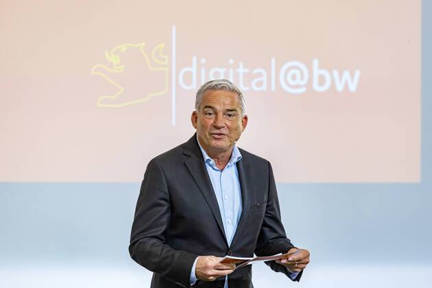 DEU, Germany, Baden Württemberg, Tuttlingen, 19 07 2019 Thomas Strobl Minister of the Interior and Digitisation BW digital@bw Festival Future Health Digital in Tuttlingen At the World Centre for Medical Technology, the Baden-Württemberg state government is focusing on the health sector Digitisation is a f
