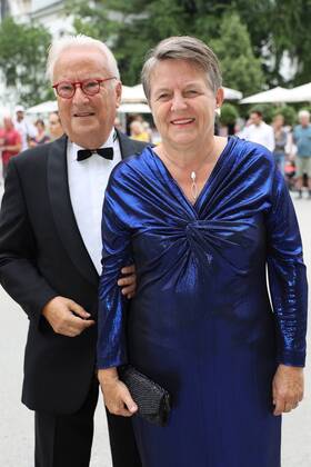 Salzburg Festival Premiere of Adriana Lecouvreur Salzburg, 28 07 2019 Hannes SWOBODA, Brigitte EDERER
