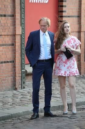 Hamburg, 19 08 2019 Gerhard Delling with his daughter Louisaauf on the way to the presentation of the Sport Bild Award 2019 in Hamburg The festive gala took place in the Fischauktionshalle Prominent guests at the Sportbild Award 2019 in Hamburg, Hamburg St Pauli Hamburg Germany
