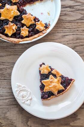  Portion of mince pie on the wooden background  Copyright: xAlex9500x Panthermedia26661336