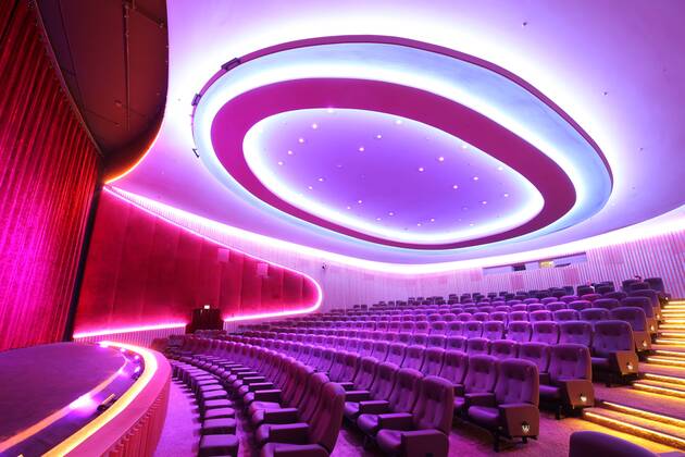 Zoo Palast 02 09 2019 Lighting design in the cinema Zoo Palast, Zoopalast, historical hall 2, cinema hall 2, Hardenbergstrasse 29A, Berlin 02 09 2019