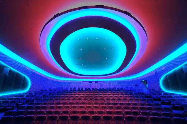 Zoo Palast 29 08 2019 Light design in the cinema Zoo Palast, Zoopalast, hall 2, historical cinema hall 2, Hardenbergstrasse 29A, Berlin 29 08 2019