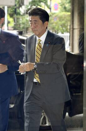 Japan PM Abe Japanese Prime Minister Shinzo Abe arrives at the headquarters of Japan s ruling Liberal Democratic Party in Tokyo on Sept. 11, 2019. Abe carried out a major Cabinet reshuffle the same day.