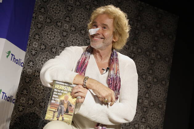 Thomas GOTTSCHALK Book presentation autumn colourful Who only gets old, but not smarter, is beautiful stupid Vienna, Thalia, 20 09 2019 Vienna Austria AVN101002331068