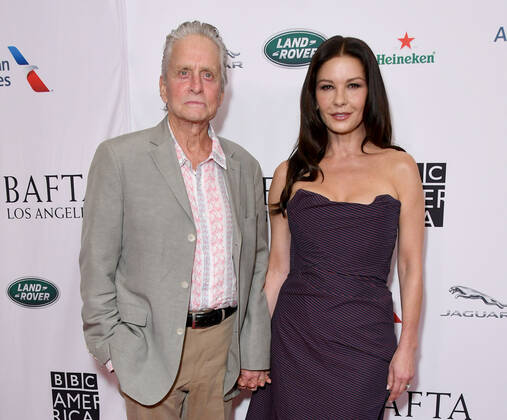 21 September 2019 - Beverly Hills, California - Michael Douglas, Catherine Zeta-Jones. 2019 BAFTA Los Angeles and BBC America TV Tea Party held at Poolside at The Beverly Hilton Hotel. Photo Credit: Birdie Thompson AdMedia 245283 2019-09-21 California Beverly Hills Etats-Unis  Copyright: xAdMediax STAR_245283_010