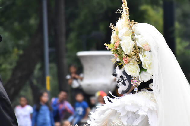 Day of the Dead International Parade in Mexico City MEXICO CITY, MEXICO - OCTOBER 27: Participants take part during the commemorative Day of the Dead International Parade as part of celebrations of the mexican traditions Day of the Dead (Dia de Muertos) at Hemiciclo a Juarez on October 27, 2019 in Mexico City, Mexico  Copyright: xCarlosxTischlerx EYE_0455