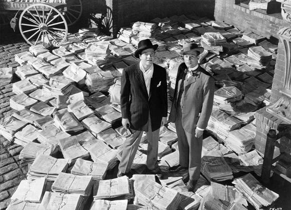 Orson Welles & Joseph Cotten Characters: Charles Foster Kane, Jedediah Leland Film: Citizen Kane (USA 1941) Director: Orson Welles 01 May 1941  Copyright: MaryxEvansxAFxArchive 12030647 editorial use only