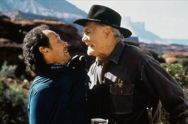 OSCARS. Bester Nebendarsteller. Preisträger 1991-2000 Billy Crystal & Jack Palance Characters: Mitch Robbins & Duke Washburn Film: City Slickers Ii: The Legend Of Curly S Gold (USA 1994) Director: Paul Weiland 10 June 1994  Copyright: MaryxEvansxAFxArchivexColumbiaxPictures 12567317 editorial use only