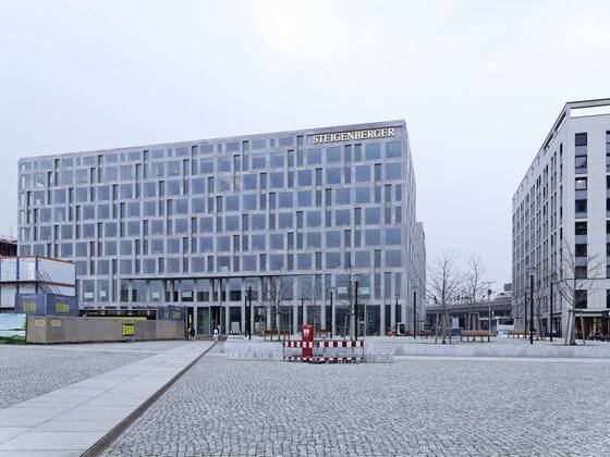 DEU, Germany, Berlin, 17 03 2015 Steigenberger Hotels to be sold to China The Steigenberger Hotel at the Chancellery is one of the showpieces of Deutsche Hospitalitys former Steigenberger Hotel Group The Chinese Huazhu Group Limited wants to take over the Deutsche Hospitality hotel chain via a subsidiary