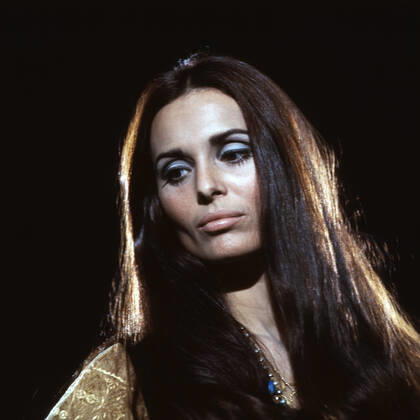 Die israelische Schauspielerin und Sängerin Daliah Lavi singt bei Max Greger: Musik! Musik! Musik! , ZDF, Deutschland 1976 . Israeli singer and actress Daliah Lavi performing on Max Greger: Musik! Musik! Musik! , ZDF, Deutschland 1976 Nur redaktionelle Nutzung. Editorial usage only. Copyright: ArthurxGrimm UnitedArchives82001272