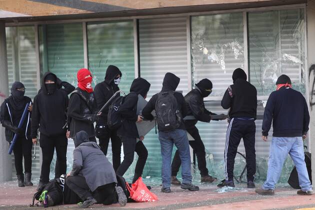 Students protest in rejection of Enrique Graue as rector of the National Autonomous University of Mexico and gender violence within the university in Mexico City, Mexico, 14 November 2019. Student protest in Mexico !ACHTUNG: NUR REDAKTIONELLE NUTZUNG!  Copyright: xSashenkaxGutierrezx AME4864 20191115-637093754177616577