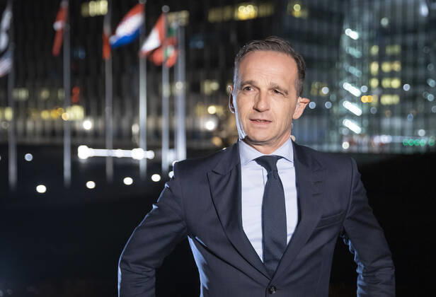 Federal Foreign Minister Heiko Maas, SPD, at NATO Foreign Ministers Meeting Here in front of NATO headquarters Brussels, 20 11 2019 Berlin Germany Copyright: xThomasxImo photothek.netx