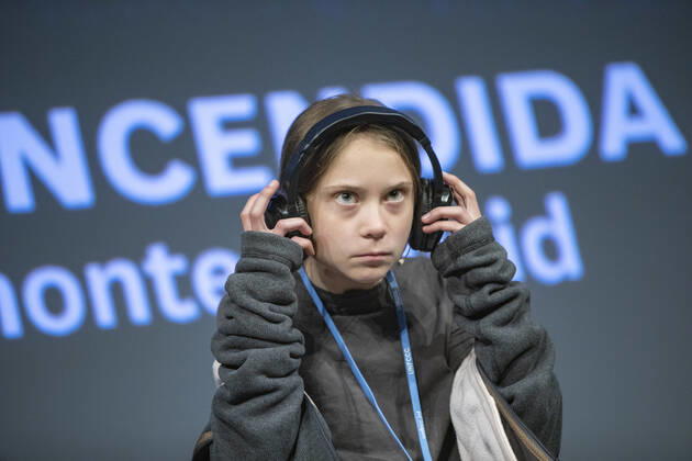 Bilder des Jahres 2019, Entertainment 12 Dezember Entertainment Bilder des Tages MADRID, SPAIN - DECEMBER 06: Swedish environment activist Greta Thunberg attends the press conference in Madrid because the COP25 Climate Conference on December 06, 2019 in Madrid, Spain.  (2019120632)