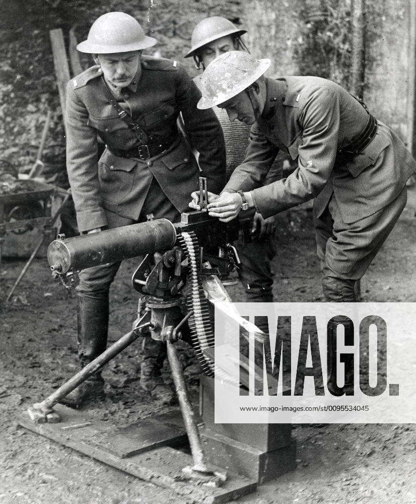 Premiere Guerre Mondiale Mitrailleuse Browning A Refroidissement Par 