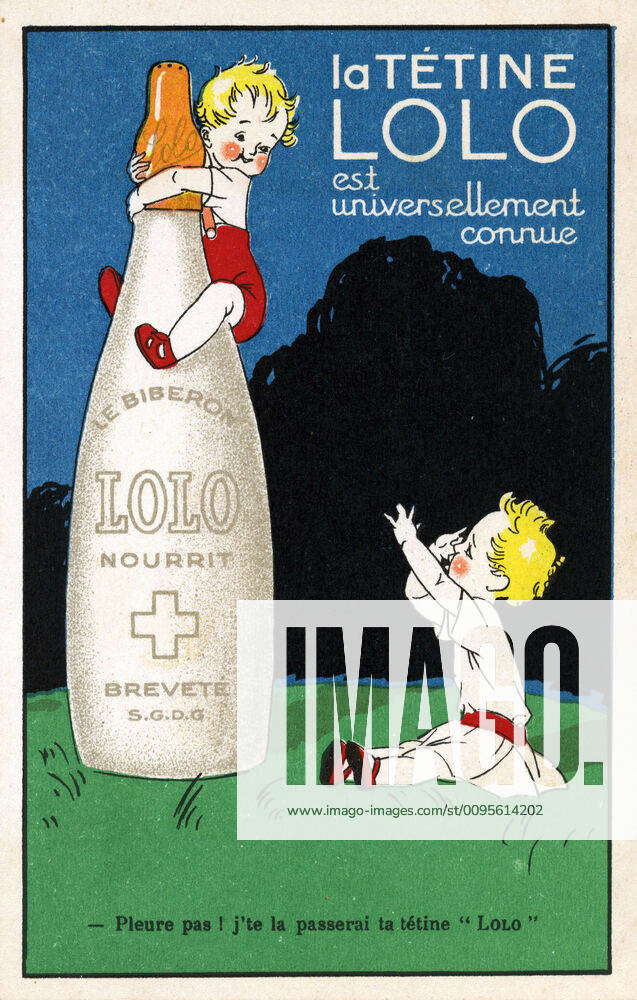Pub Annees Un Bebe A Un Autre Pleure Pas J Te La Passerai La Teteine Lolo Carte Postale Publicit