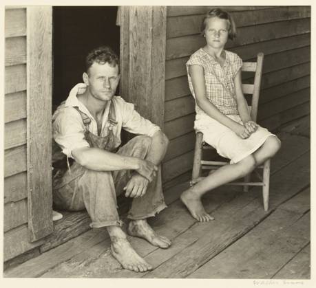 Floyd and Lucille Burroughs, Walker Evans (American, 1903 - 1975), 1936, Gelatin silver print, 19.1 x 21.4 cm (7 1 2 x 8 7 16 in.)  Copyright Artokoloro LCD3_191706_06497