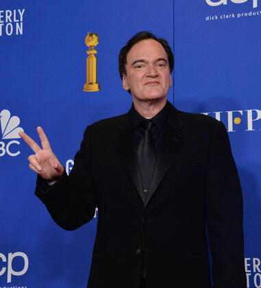 Director Quentin Tarantino appears backstage after winning the award for Best Screenplay - Motion Picture for Once Upon A Time in Hollywood during the 77th annual Golden Globe Awards, honoring the best in film and American television of 2020 at the Beverly Hilton Hotel in Beverly Hills, California on Sunday, January 5, 2020.  LAP20200105617 JIMxRUYMEN