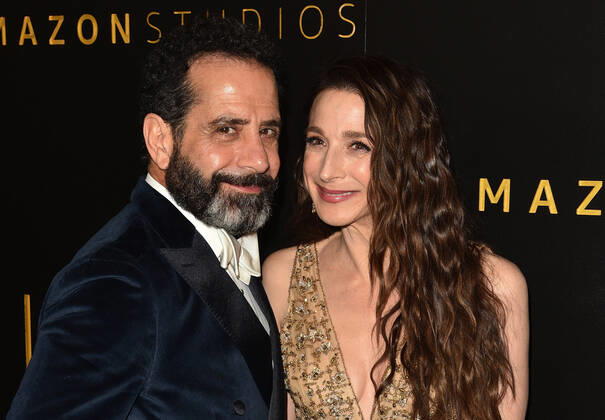 BEVERLY HILLS, CALIFORNIA - JANUARY 05: Tony Shalhoub and Marin Hinkle attend the Amazon Studios Golden Globes After Party at The Beverly Hilton Hotel on January 05, 2020 in Beverly Hills, California. Photo: imageSPACE MediaPunch Copyright: ximageSPACEx