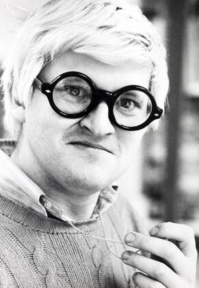 HOCKNEY David Portrait of David Hockney by Fay Godwin 1931 2005 Credit Collection British Library KHARBINE TAPABOR  KH416664