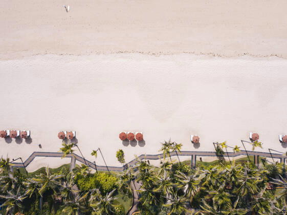 Indonesia, Bali,Aerial view of Nusa Dua beach  KNTF03935