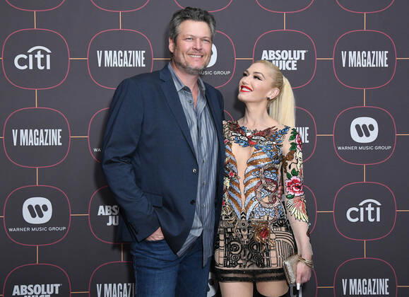 23 January 2020 - Hollywood, California - Blake Shelton, Gwen Stefani. Warner Music Group Pre-Grammy Party 2020 held at Hollywood Athletic Club. Photo Copyright: xBirdiexThompsonx