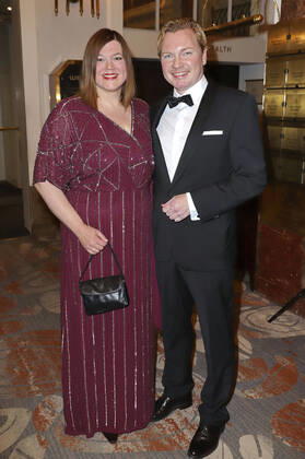 Katharina Fegebank with life partner Mathias Wolf at the 71 Hamburg Press Ball 2020 at the Hotel Kempinski Atlantic Hamburg, 25 01 2020 Foto:xgbrcix xFuturexImage