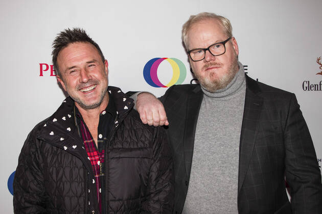 (L-R) Actor David Arquette and comedian Jim Gaffigan attends 2020 Spotlight Initiative Gala Awards Dinner on January 25, 2020 in Park City, Utah. USA - 2020 - Spotlight Initiative Gala Awards Dinner in Park City  Copyright: xJonellexEdwardsx