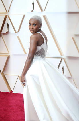(200210) -- LOS ANGELES, Feb. 10, 2020 -- Cynthia Erivo arrives for the red carpet of the 92nd Academy Awards at the Dolby Theater in Los Angeles, the United States, on Feb. 9, 2020. ) U.S.-LOS ANGELES-OSCARS-RED CARPET LixYing 