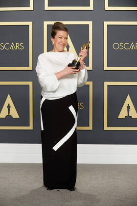 Jacqueline Durran poses in the press room with the Oscar for Costume Design during the live ABC Telecast of The 92nd Oscars at the Dolby Theatre in Hollywood, CA on Sunday, February 9, 2020. Los Angeles CA USA  Copyright: xNickxAgrox 339671010PLX