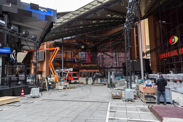 Construction of the Berlinale Palast in Berlin