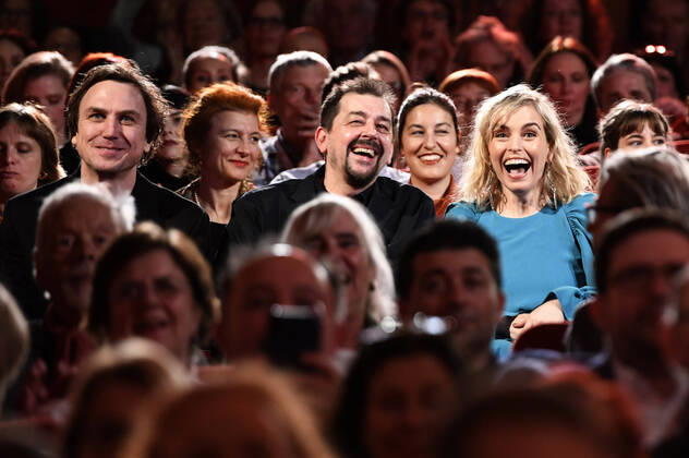 Lars Eidinger, Alex Silva and Nina Hoss at the presentation of the European Shooting Stars Awards 2020 at the Berlinale 2020 7 Berlin International Film Festival in the Berlinale Palast Berlin, 24 02 2020 Foto:xC.xNiehausx xFuturexImage