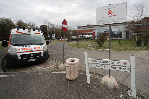 Foto IPP Ciancaglini Emmanuele Carpi 25 03 2020 Emergenza Covid-19 Emilia - Romagna nella foto: l ingresso del Pronto Soccorso dell Ospedale Ramazzini di Carpi Italy Photo Press - World Copyright Emergenza Covid-19 Emilia - Roma 0