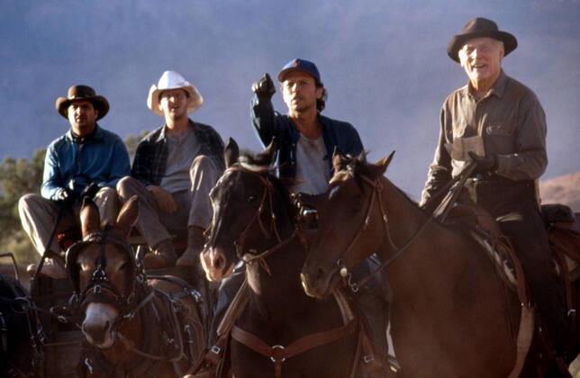 OSCARS. Bester Nebendarsteller. PreistrÃ¤ger 1991-2000 CITY SLICKERS II: THE LEGEND OF CURLY S GOLD, Jon Lovitz, Daniel Stern, Billy Crystal, Jack Palance, 1994, (c)Columbia Pictures courtesy Everett Collection Columbia Pictures Courtesy Everett Collection !ACHTUNG AUFNAHMEDATUM GESCHÃ„TZT! PUBLICATIONXNOTxINxCANxCHNxFRAxITAxJPNxNORxPOLxRUSxESPxUKxUSA Copyright: xColumbiaxPictures CourtesyxEverettxCollectionx MSDCISL EC021