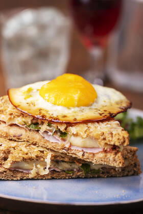 Close-up of a french Croque Madame 1035306234