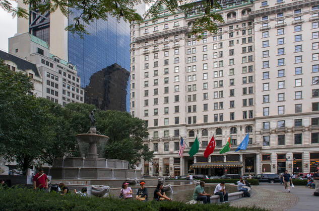 The Hotel Plaza hotel New York USA. The Plaza Hotel, landmark 20-story luxury hotel near Grand Army Plaza. Central Park and 5th Avenue, Manhattan, New York City, US. New York New York USA Copyright: xSergixReboredox xVWPicsx SRE-BS3794