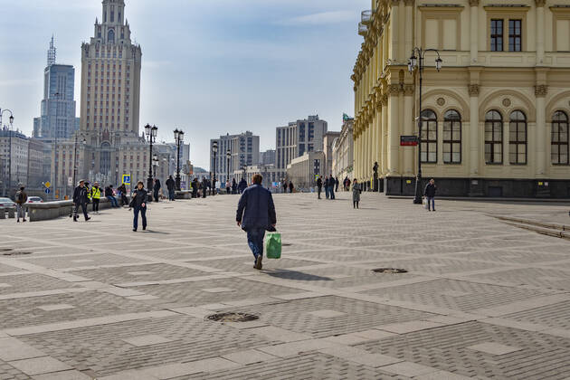 Russia. Moscow amid self-isolation regime. The Russian government has extended the period off work with full pay until April 30 nationwide to counter the spread of the COVID-19 infection. KonstantinxKokoshkin