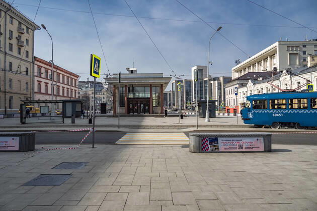 Russia. Moscow amid self-isolation regime. The Russian government has extended the period off work with full pay until April 30 nationwide to counter the spread of the COVID-19 infection. KonstantinxKokoshkin