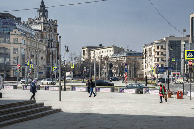 Russia. Moscow amid self-isolation regime. The Russian government has extended the period off work with full pay until April 30 nationwide to counter the spread of the COVID-19 infection. KonstantinxKokoshkin
