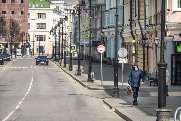 Russia. Moscow amid self-isolation regime. The Russian government has extended the period off work with full pay until April 30 nationwide to counter the spread of the COVID-19 infection. KonstantinxKokoshkin
