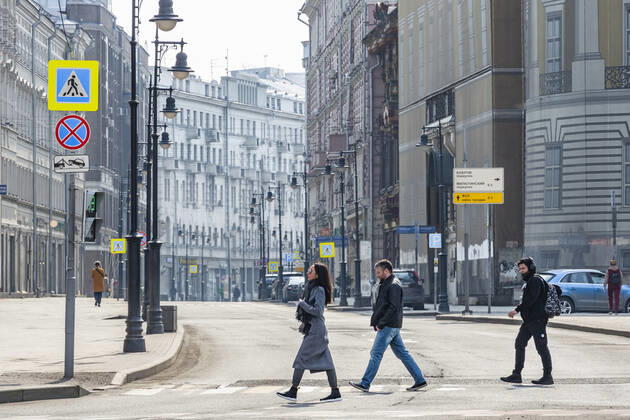Russia. Moscow amid self-isolation regime. The Russian government has extended the period off work with full pay until April 30 nationwide to counter the spread of the COVID-19 infection. KonstantinxKokoshkin