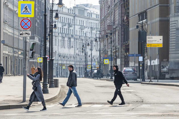 Russia. Moscow amid self-isolation regime. The Russian government has extended the period off work with full pay until April 30 nationwide to counter the spread of the COVID-19 infection. KonstantinxKokoshkin