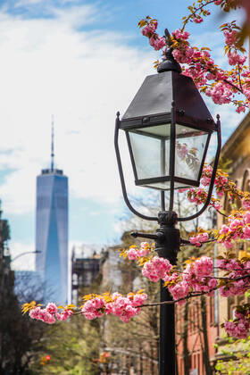 April 14, 2020, New York, NEW YORK, EUA: Movement in Washington Square Park in the spring of New York during the Coronavirus COVID-19 pandemic in the United States. New York USA - ZUMAc233 20200414_zsp_c233_094 Copyright: xVanessaxCarvalhox