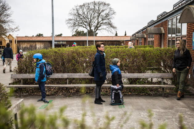 Stengaard School in Gladsaxe Municipality receives first pupils after reopening, Wednesday, April 15, 2020, Denmark, Copyright: ÓlafurxSteinarxRyexGestsson ÓlafurxSteinarxGestssonx COP103 spdk20200415-084337-L