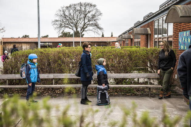 Stengaard School in Gladsaxe Municipality receives first pupils after reopening, Wednesday, April 15, 2020, Denmark, Copyright: ÓlafurxSteinarxRyexGestsson ÓlafurxSteinarxGestssonx COP103 spdk20200415-084342-L